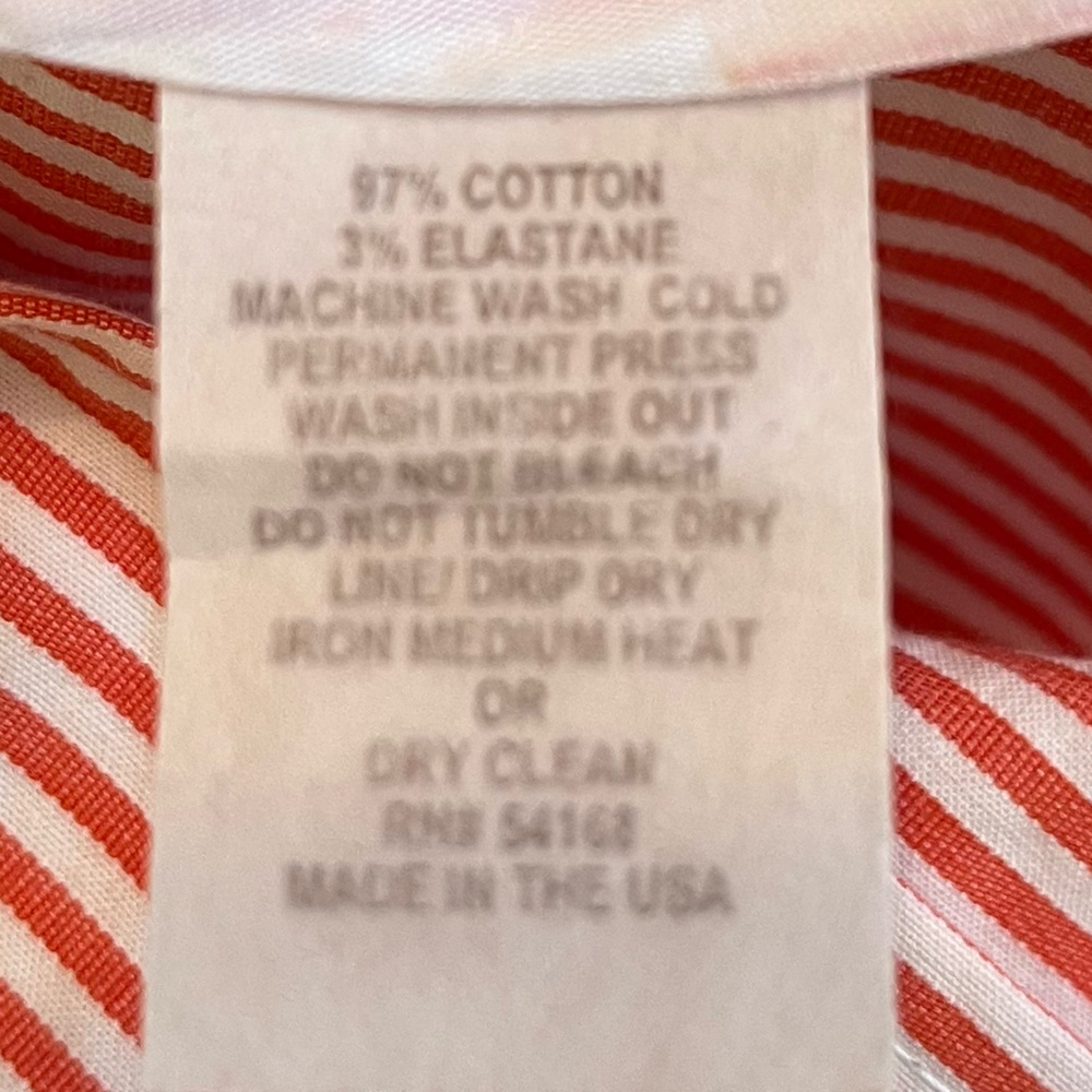 Elliot Lauren White/Orange Pinstripe One Button Blazer 12 - Picture 10 of 10
